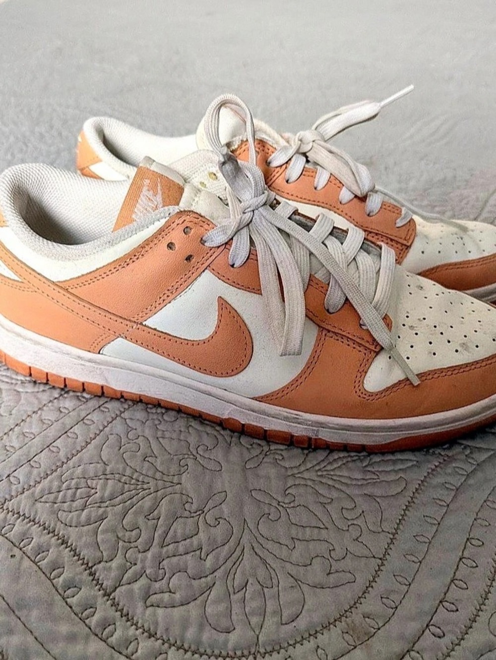 Nike Dunk Low Harvest Moon Low Top Sneakers in Orange & White
